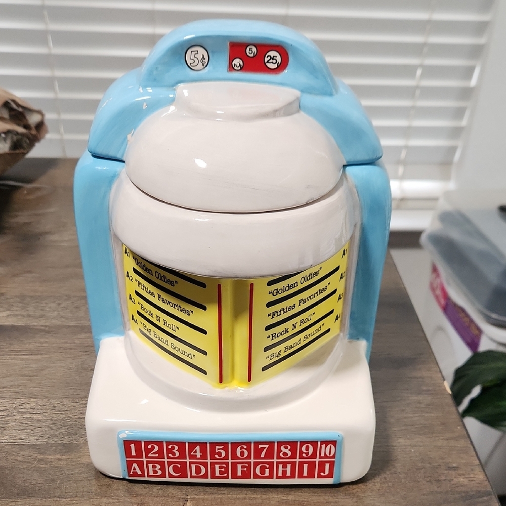Retro Jukebox Coin Bank - Blue and White
